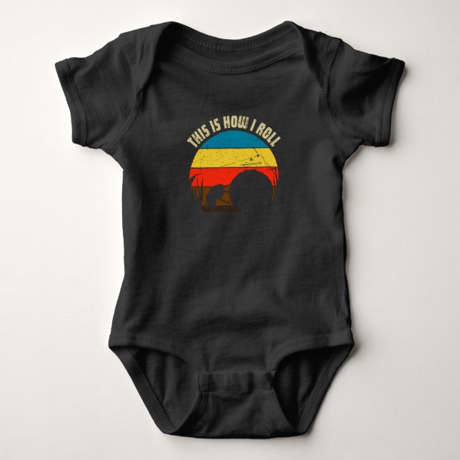 This Is How I Roll - Dung Beetles Baby Bodysuit (Front)