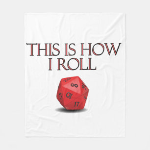 This Is How I Roll Funny RPG Dice Fleece Blanket