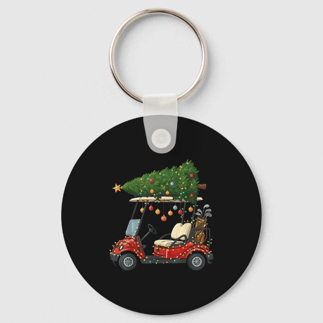 This Is How I Roll Golf Cart Christmas Funny Srt G Key Ring (Front)