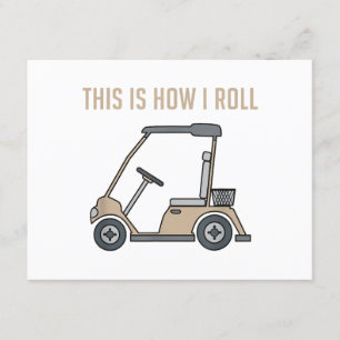 This is How I Roll Golf Cart Funny Golfers Enclosure Card