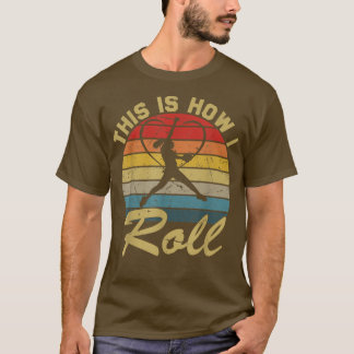This Is How I Roll Retro Softball Girls T-Shirt