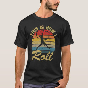 This Is How I Roll Retro Softball Girls T-Shirt