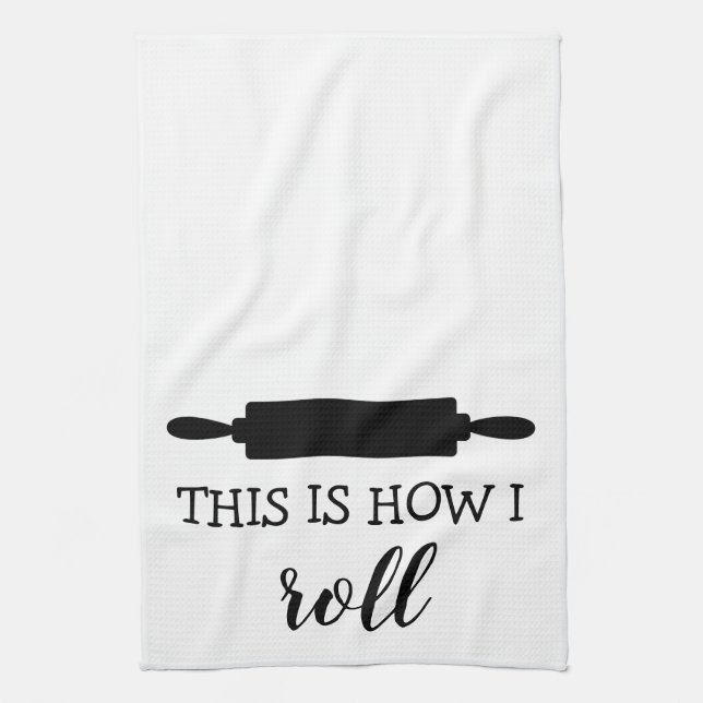 This is How I Roll Rolling Pin Kitchen Towel (Vertical)