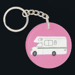 THIS IS HOW I ROLL RV Motorhome Camping CUSTOM Key Ring<br><div class="desc">Customise this cute keychain with your own text,  your name or anything else you like. Get ready for your road trip with this vintage RV design,  hand drawn by me for you! Check my shop for lots more matching items!</div>