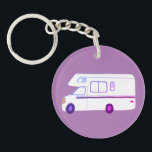 THIS IS HOW I ROLL RV Motorhome Camping CUSTOM Key Ring<br><div class="desc">Customise this cute keychain with your own text,  your name or anything else you like. Get ready for your road trip with this vintage RV design,  hand drawn by me for you! Check my shop for lots more matching items!</div>