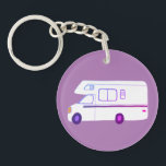 THIS IS HOW I ROLL RV Motorhome Camping CUSTOM Key Ring<br><div class="desc">Customise this cute keychain with your own text,  your name or anything else you like. Get ready for your road trip with this vintage RV design,  hand drawn by me for you! Check my shop for lots more matching items!</div>