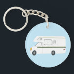 THIS IS HOW I ROLL RV Motorhome Camping CUSTOM Key Ring<br><div class="desc">Customise this cute keychain with your own text,  your name or anything else you like. Get ready for your road trip with this vintage RV design,  hand drawn by me for you! Check my shop for lots more matching items!</div>