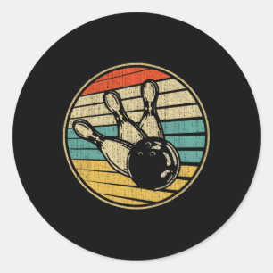 This Is How I Roll Vintage Retro Bowling 60s 70s B Classic Round Sticker