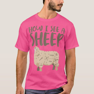 This Is How I See A Sheep Knitting Lovers Yarn Cro T-Shirt