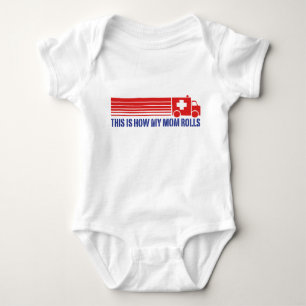 This Is How My Mum Rolls EMT Paramedic Baby Bodysuit