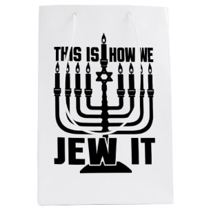 This Is How We Jew It, Menorah Jewish Holiday Gift Medium Gift Bag