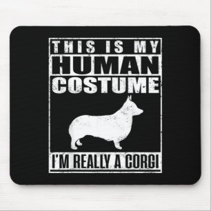 This Is Human Costume A Corgi Dog Halloween Puppy Mouse Mat