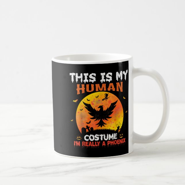 This is Human Costume A Phoenix Bird Halloween Coffee Mug (Right)
