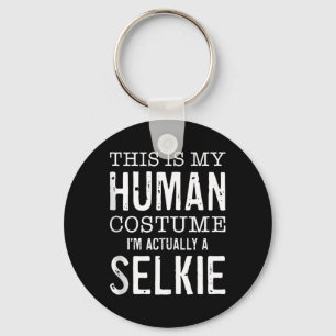 This Is Human Costume A Selkie Funny Halloween Key Ring
