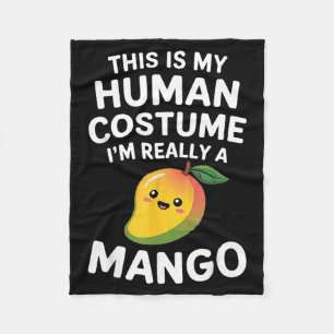 This is Human Costume Funny Kawaii Cute Mango Fleece Blanket