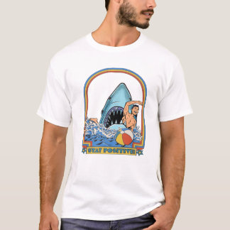 This Is Me Funny Stay Positive Shark Attack Retro T-Shirt
