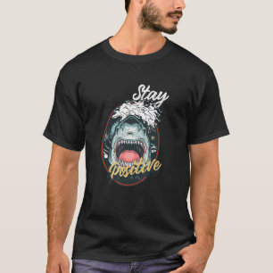 This Is Me Stay Positive Shark Attack Retro Comed T-Shirt