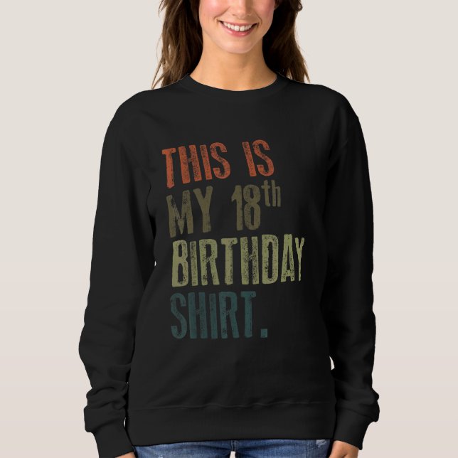 This Is My 18th Birthday Sweatshirt (Front)