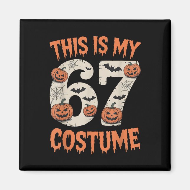 This Is My 67 Costume Halloween  Magnet (Front)