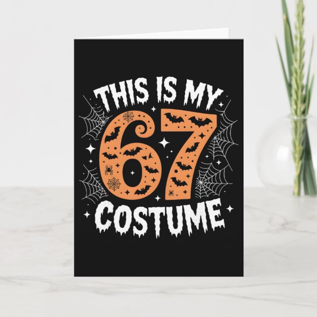 This Is My 67 Costume Lazy Brainrot Meme 67 Funny  Card (Front)