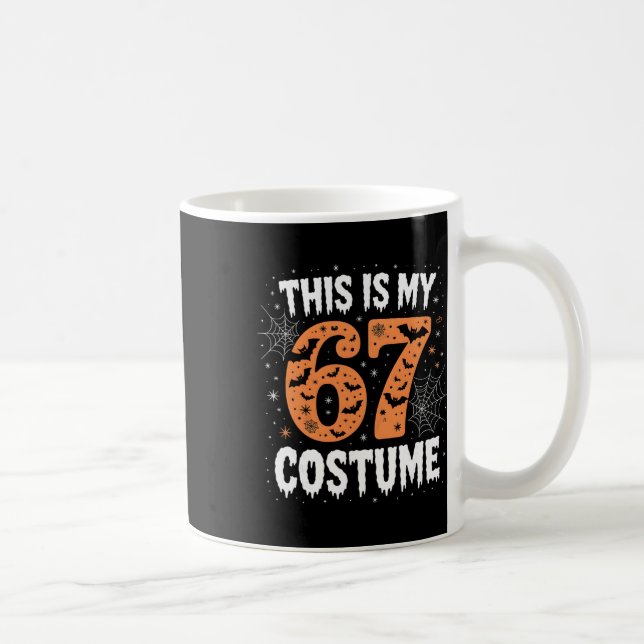 This Is My 67 Costume Lazy Brainrot Meme 67 Funny  Coffee Mug (Right)