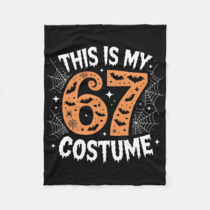 This Is My 67 Costume Lazy Brainrot Meme 67 Funny Fleece Blanket