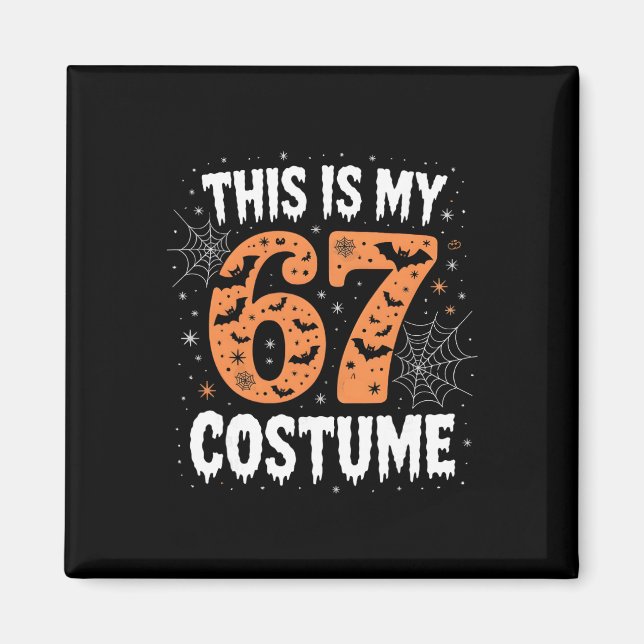 This Is My 67 Costume Lazy Brainrot Meme 67 Funny  Magnet (Front)