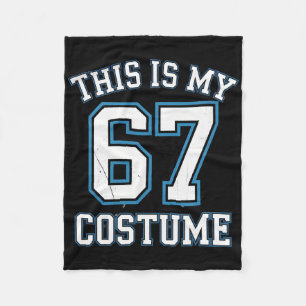 This Is My 67 Costume Lazy Brainrot Meme Boys Kids Fleece Blanket