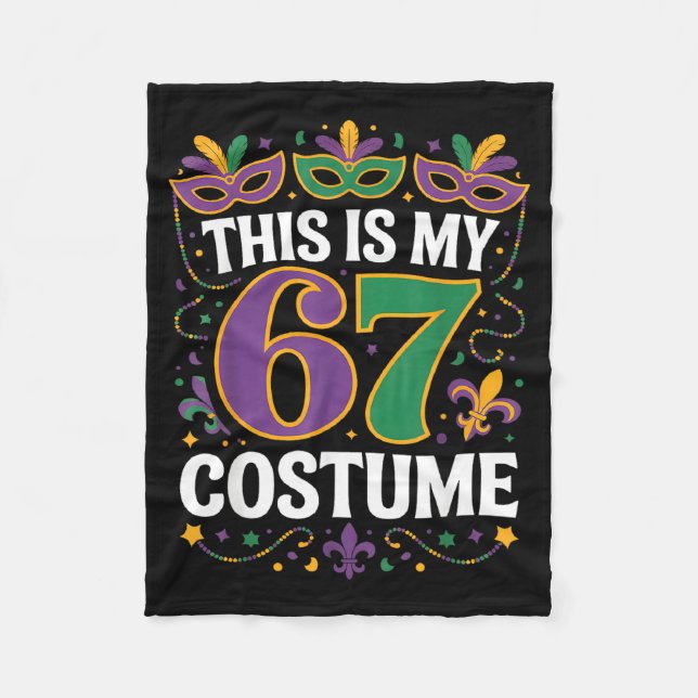This Is My 67 Costume Mardi Gras Carnival Mask Par Fleece Blanket (Front)