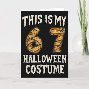 This Is My 67 Halloween Costume Design For Kids An Card