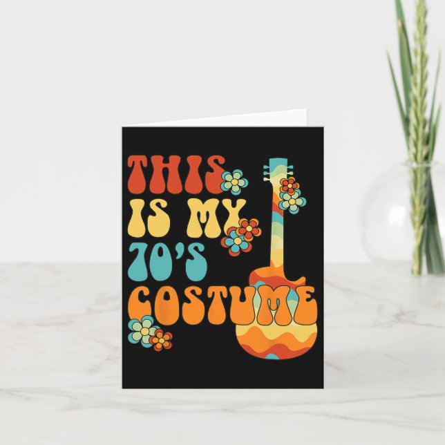 This Is My 70s Costume Fun Groovy Peace Halloween  Card (Front)