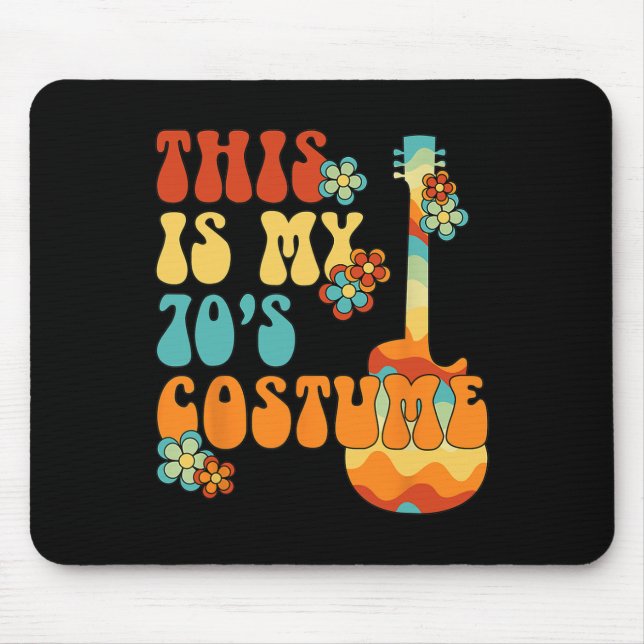 This is My 70s Costume Funny Groovy Peace Hallowee Mouse Mat (Front)