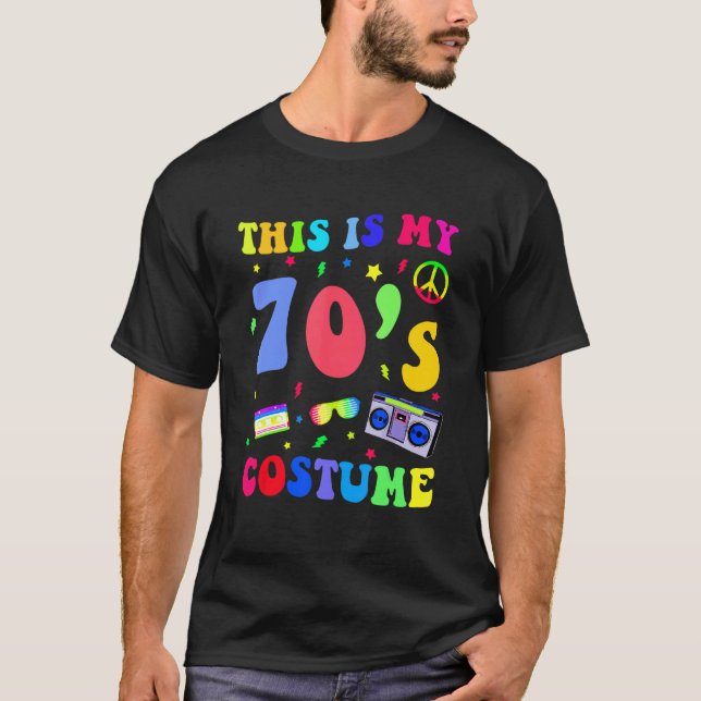 This is My 70s Costume  Groovy Hippie Peace Hallow T-Shirt (Front)