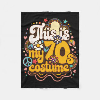 This Is My 70s Costume Theme Party Hippie Retro Fr Fleece Blanket