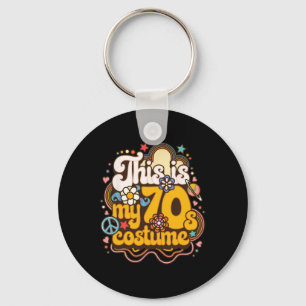 This Is My 70s Costume Theme Party Hippie Retro Fr Key Ring
