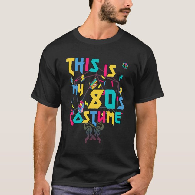 This Is My 80's Costume 1980 Gamer Nerd Party Disc T-Shirt (Front)