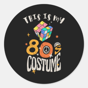 This is my 80s Costume Grunge effect Classic Round Sticker