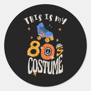 This is my 80s Costume Grunge effect Classic Round Sticker