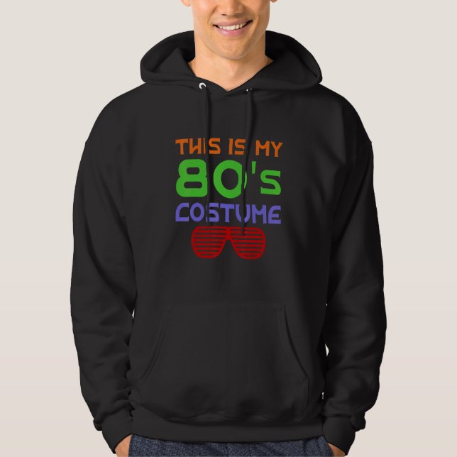 This is My 80s Costume Mp3 CD Player Roller Skatin Hoodie (Front)