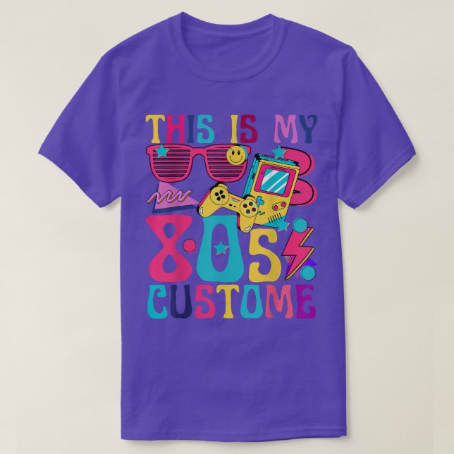 This Is My 80s Costume Retro 1980 Music Theme Part T-Shirt (Design Front)