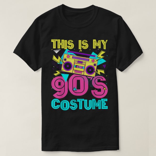 This Is My 90s Costume Retro 90s Music Theme Party T-Shirt (Design Front)