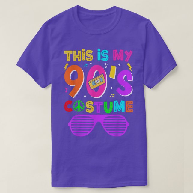 This Is My 90s Costume Retro 90s Music Theme Party T-Shirt (Design Front)