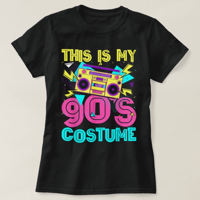 This Is My 90s Costume Retro 90s Music Theme Party T-Shirt (Design Front)