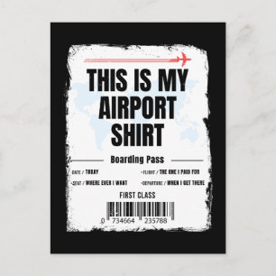 This is My Airport Shirt Family Travel Holiday Postcard
