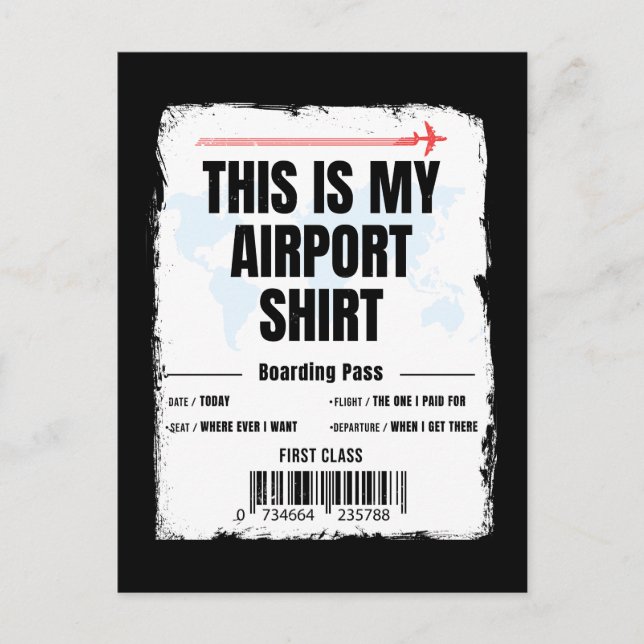 This is My Airport Shirt Family Travel Holiday Postcard (Front)