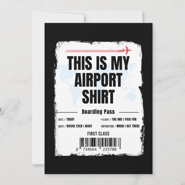 This is My Airport Shirt Family Travel Invitation (Front)