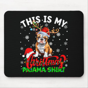 This Is My American Bulldog Ugly Christmas Pajama Mouse Mat
