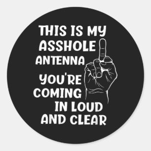 This is My Antenna Youre Coming in Loud and Clear Classic Round Sticker
