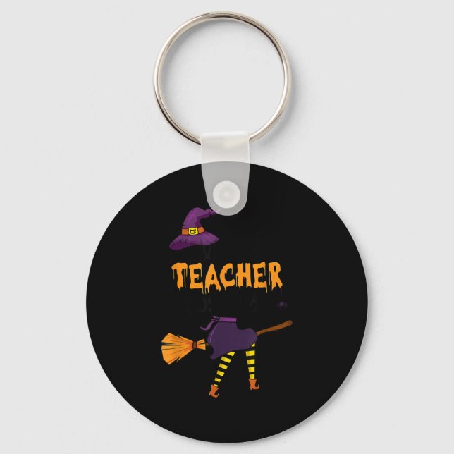 This Is My Awesome Teacher Costume Halloween Funny Key Ring (Front)