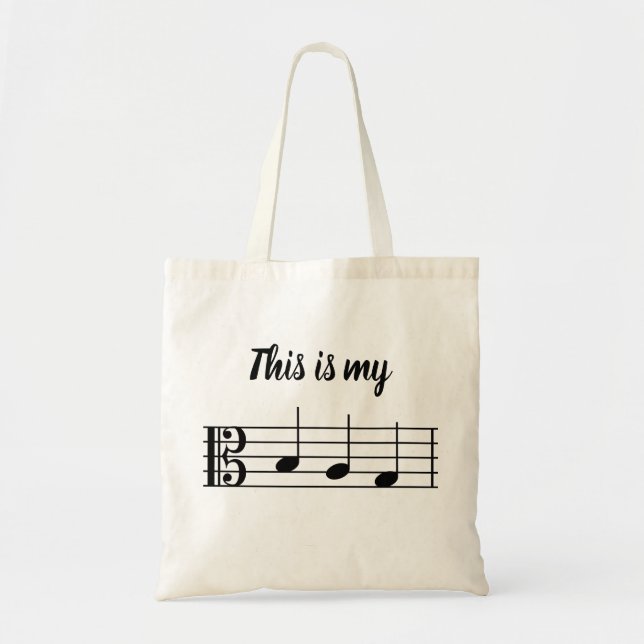 This is my B-A-G alto clef Tote Bag (Front)